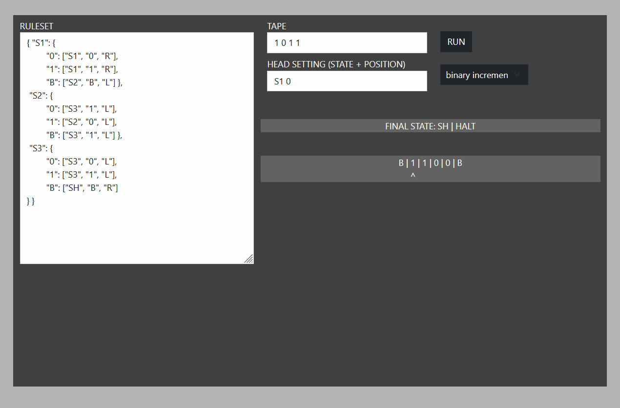 Turing Machine Lambda Calculus Interpreter